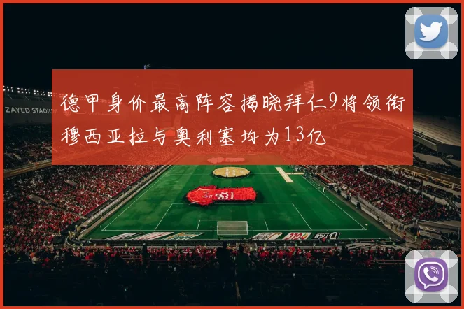 德甲身价最高阵容揭晓拜仁9将领衔穆西亚拉与奥利塞均为13亿